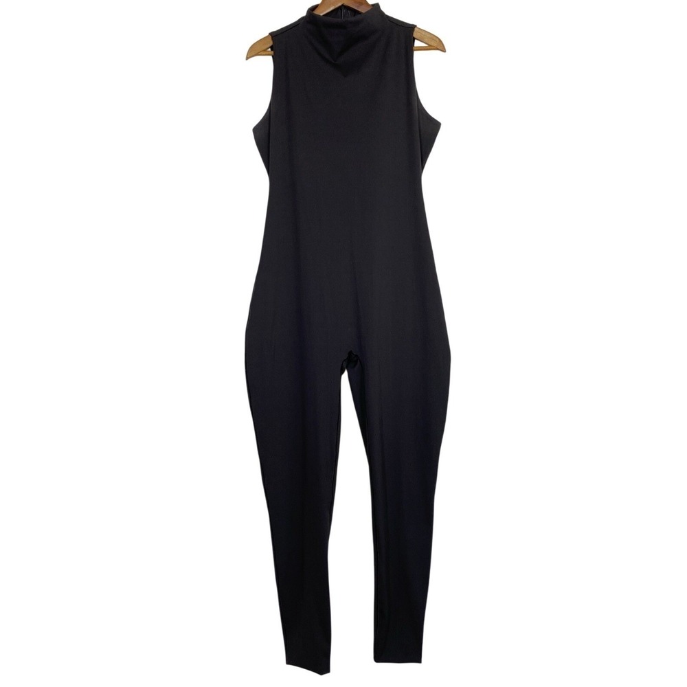Skims Size XL Catsuit Jumpsuit Black Sculpting Sleeveless Bodycon Slimming Sexy